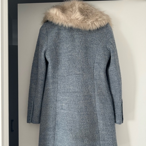 Belle Badgley Mischka The Holly Coat with Faux Fur Hood - Picture 3 of 7